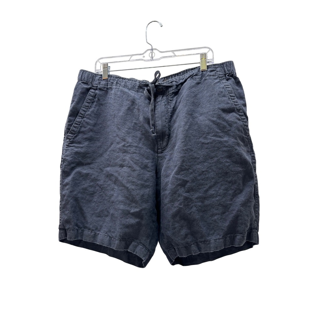 Vince Mens XL Charcoal Grey 100% Hemp Elastic Waist Drawstring Casual Shorts
